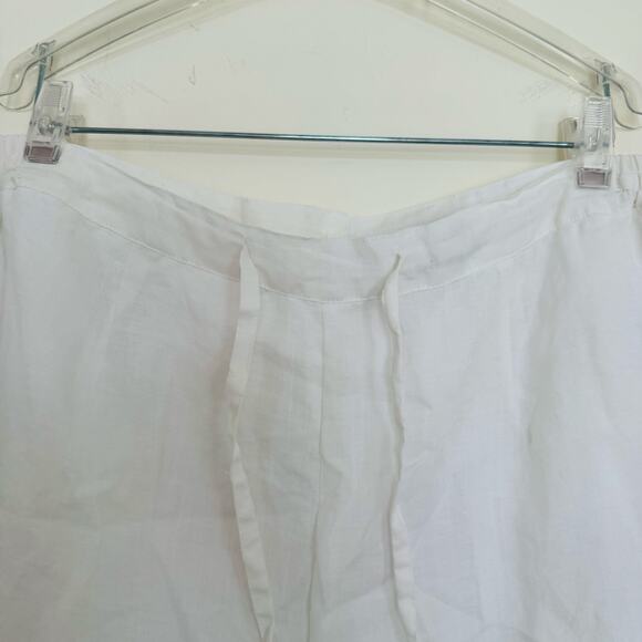 Cleopatra White Linen Embroidered Ivy Cropped Pants & Tank Top & Blause Size XL - Picture 4 of 16